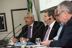 José Carlos Telles Soares, presidente do Sinprocim-Bahia, em pronunciamento de abertura do evento.
Foto: Marcelo Gandra / Coperphoto / Sistema FIEB.