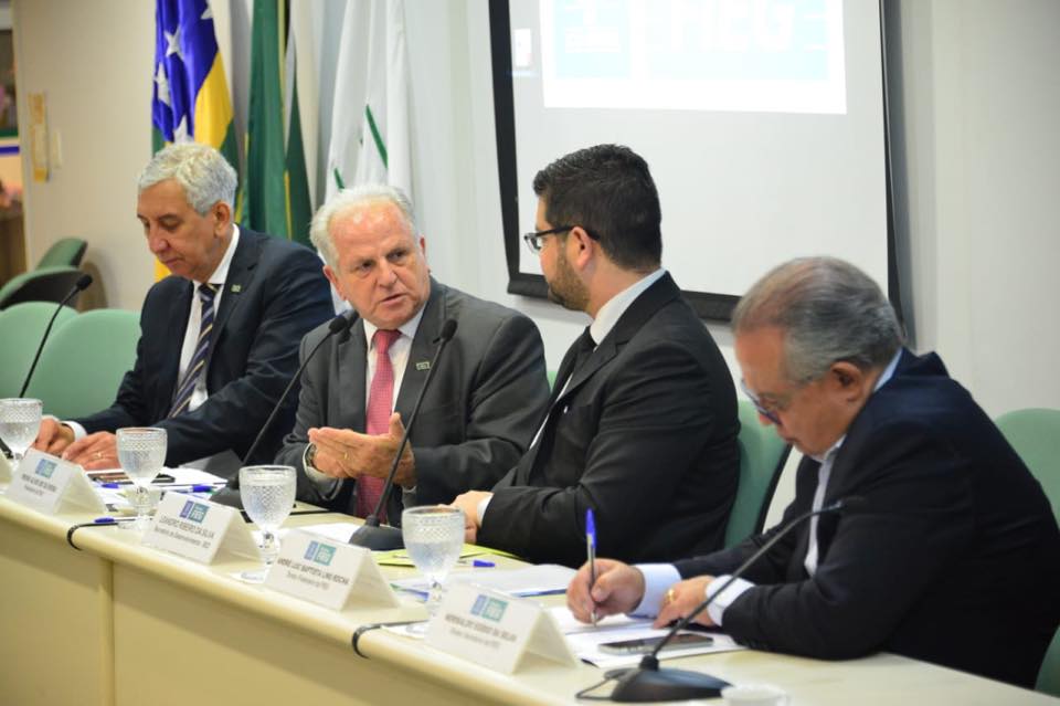 Reunio Diretoria da FIEG, recebendo o Secretrio de Desenvolvimento de Gois, Leandro Ribeiro. 